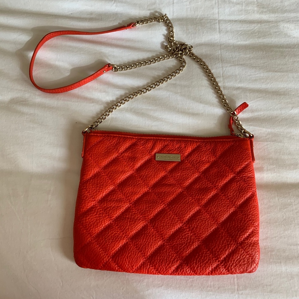 Red Kate Spade Quilted Crossbody Purse